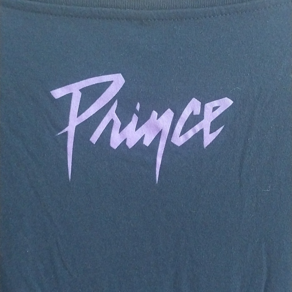 Prince Symbol Unisex Short Sleeve T-shirt Large Black Purple Round Neck Y2K - Picture 6 of 7